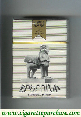 Erebuni American Blend grey cigarettes hard box