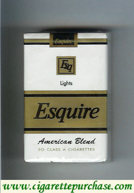 Esquire American Blend Lights cigarettes white and gold American Blend soft box