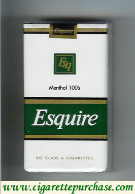 Esquire Menthol 100s cigarettes soft box