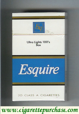 Esquire Ultra Lights 100s Box cigarettes hard box