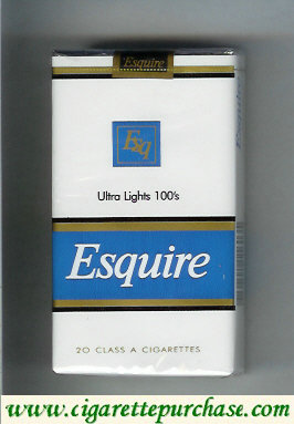 Esquire Ultra Lights 100s cigarettes soft box