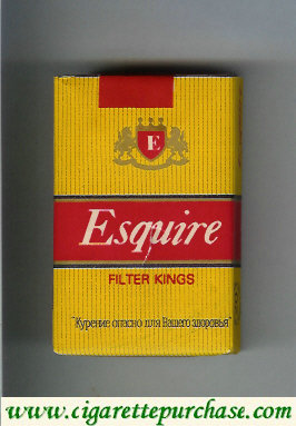 Esquire Filter Kings cigarettes yellow and red soft box