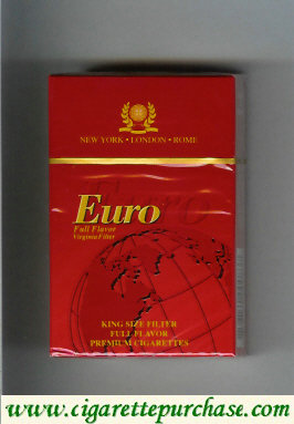 Euro Full Flavor Virginia Filter cigarettes hard box