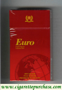 Euro Full Flavor Virginia Filter 100s cigarettes hard box