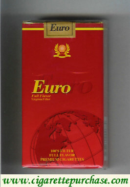 Euro Full Flavor Virginia Filter 100s cigarettes soft box