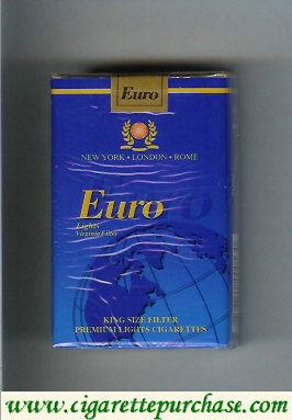 Euro Lights Virginia Filter cigarettes soft box