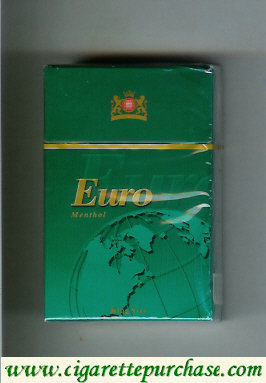 Euro Menthol cigarettes hard box