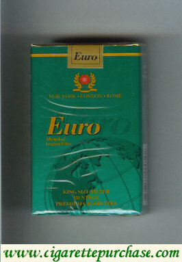 Euro Menthol Virginia Filter cigarettes soft box