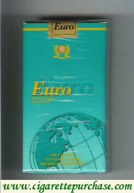 Euro Menthol Lights Virginia Filter 100s cigarettes soft box