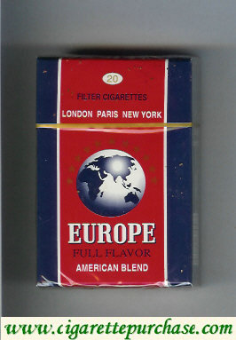 Europe Filter Cigarettes Full Flavor American Blend hard box