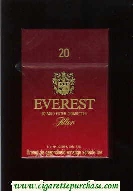 Everest 20 Mild Filter Cigarettes hard box