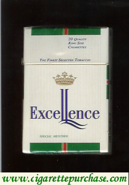 Excellence Special Menthol cigarettes hard box