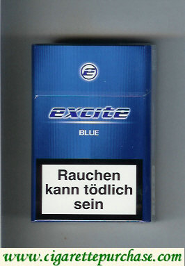 Excite Blue cigarettes hard box