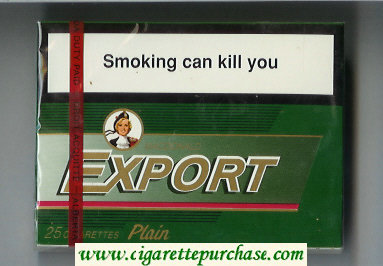 Export Macdonald 25s cigarettes Plain green wide flat hard box