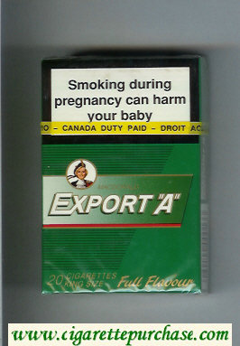 Export 'A' Macdonald Full Flavor green cigarettes hard box