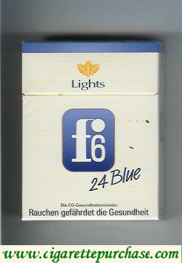 F6 Lights 24 Blue Cigarettes hard box