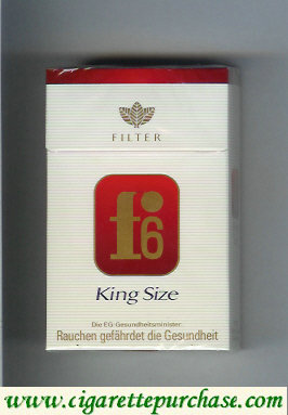 F6 Filter King Size Cigarettes hard box