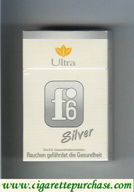 F6 Silver Ultra Cigarettes hard box