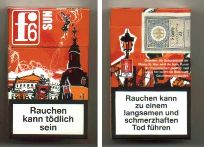 F6 Dresden Sun Cigarettes hard box