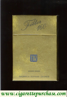 Filter 160 gold cigarettes hard box