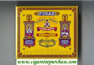 Finas cigarettes wide flat hard box