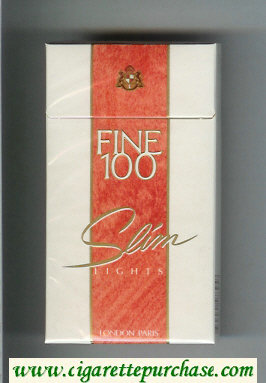 Fine 100s Slim Lights cigarettes hard box