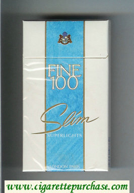 Fine 100s Slim Superlights cigarettes hard box