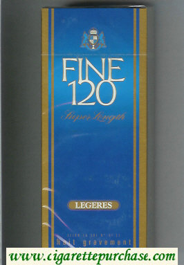 Fine 120s Super Lenght Legeres cigarettes hard box