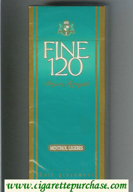 Fine 120s Super Lenght Menthol Legeres cigarettes hard box