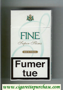Fine 100s Super Slims Menthol cigarettes hard box