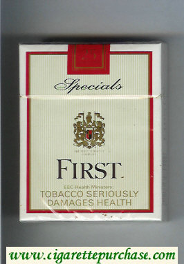 First Specials 25s cigarettes hard box
