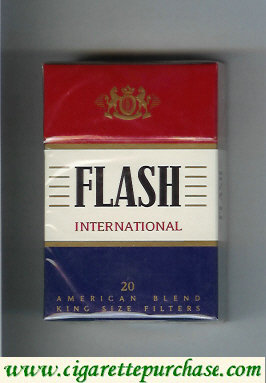 Flash International 20 American Blend cigarettes hard box