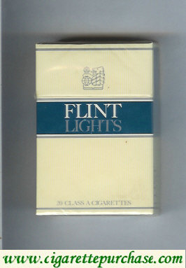 Flint Lights cigarettes hard box