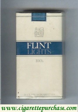 Flint Lights 100s cigarettes soft box