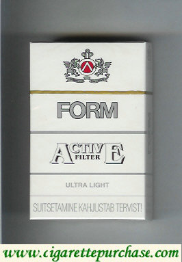 Form Active Filter Ultra Light white cigarettes hard box