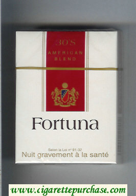 Fortuna American Blend 30s white and red cigarettes hard box