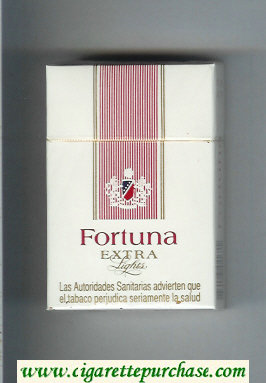 Fortuna Extra Lights cigarettes hard box