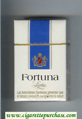 Fortuna Lights cigarettes hard box