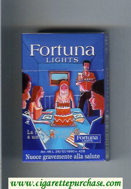 Fortuna Lights cigarettes hard box