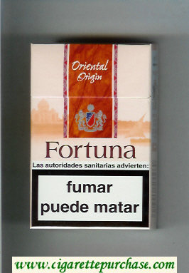 Fortuna. Oriental Origin cigarettes hard box