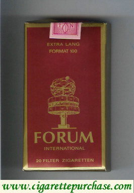 Forum Extra Long Format 100 International cigarettes hard box