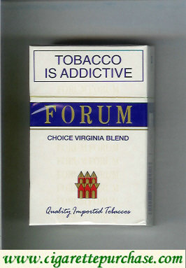 Forum Choice Virginia Blend Quality Imported Tobaccos cigarettes hard box