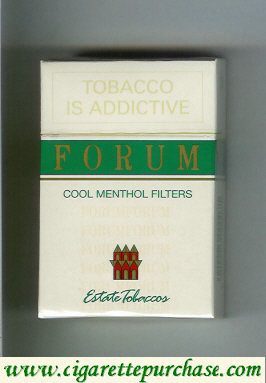 Forum Cool Menthol Filters Estate Tobaccos cigarettes hard box