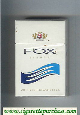 Fox Clamerica Lights white and blue cigarettes hard box