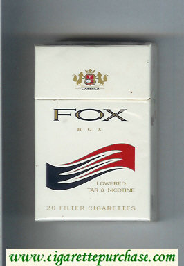 Fox Clamerica box white and blue and red cigarettes hard box