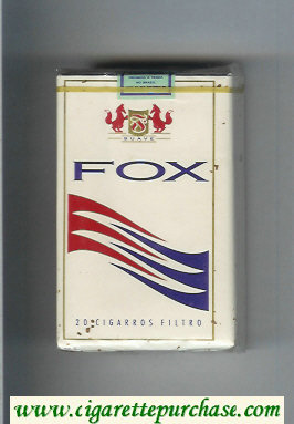 Fox Suave white and blue and red cigarettes soft box