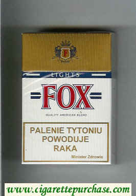 Fox Lights Quality American Blend cigarettes hard box