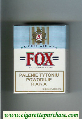 Fox Super Lights Quality American Blend cigarettes hard box