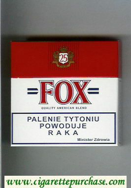 Fox 25s Quality American Blend cigarettes hard box