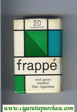 Frappe Mint Green Menthol Filter Cigarettes soft box